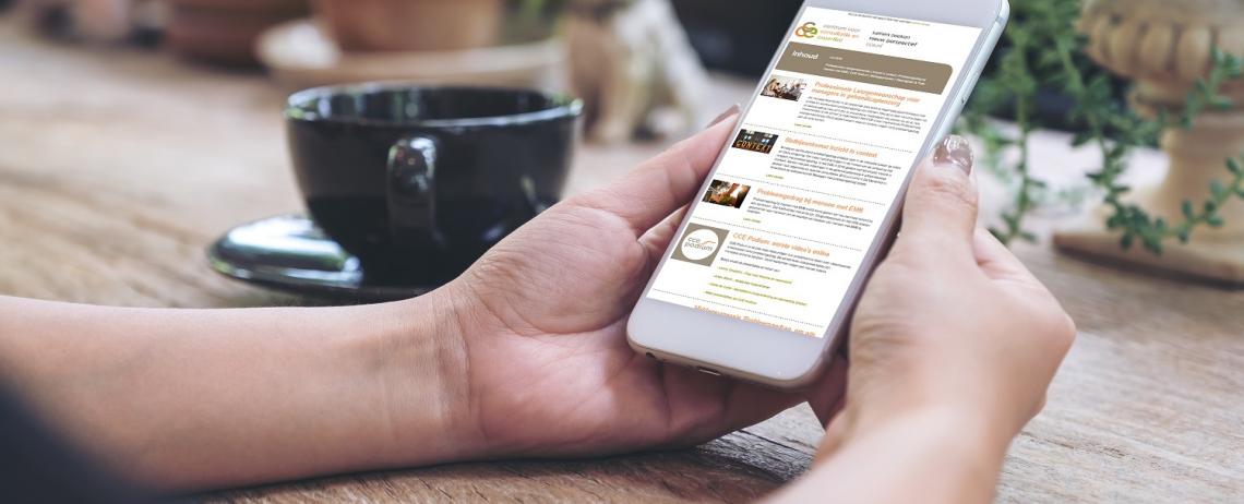 Nieuwsbrief lezen op mobiele telefoon